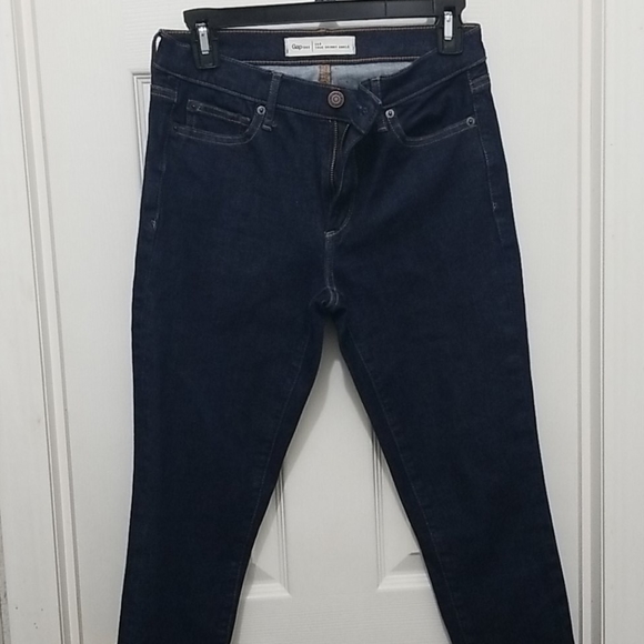 GAP True Skinny Cropped Jeans, Dark Wash,28 - Picture 3 of 5